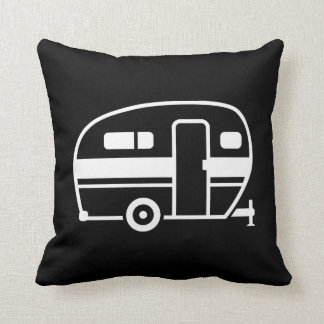 Camping Caravan trailer Throw Pillow
