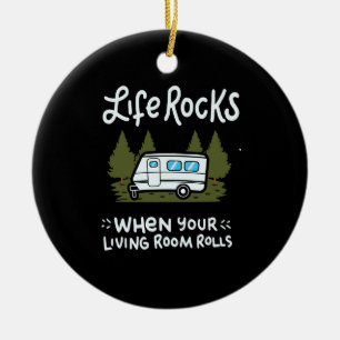 Camping Ceramic Ornament