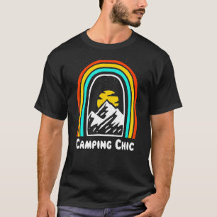 Camping Chic Summer Camper Tropical Camp Couples T-Shirt