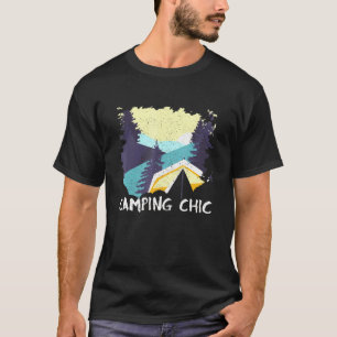 Camping Chic Summer Camping Tropical Camper Couple T-Shirt