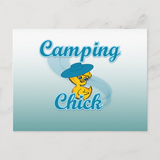 Camping Chick #3 Postcard (Front)