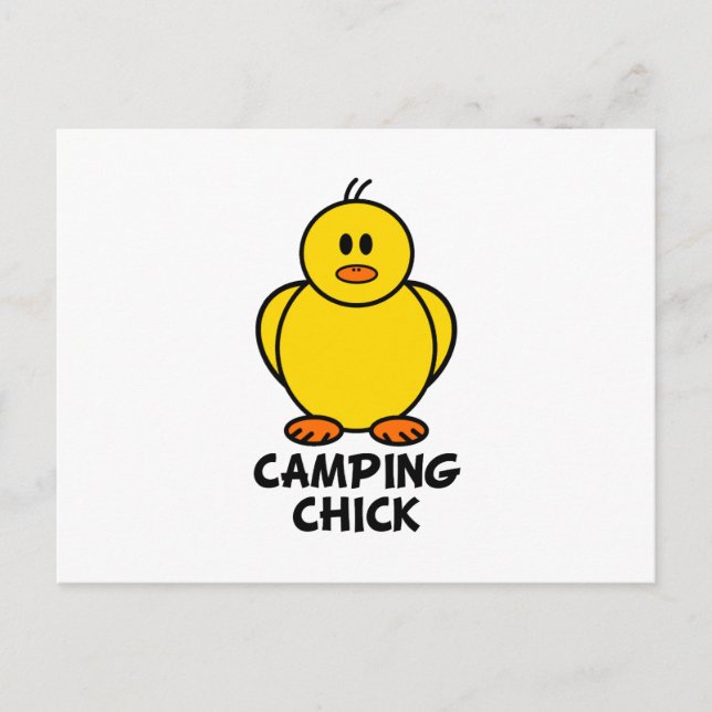 Camping Chick Postcard (Front)