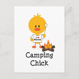 Camping Chick Postcard