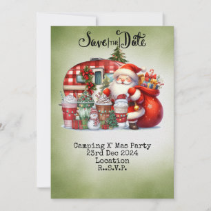 Camping Christmas Party Invitation
