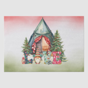 Camping Christmas Themed Camper Tissue Paper