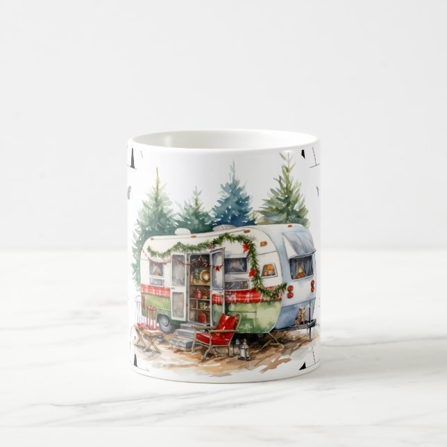 Camping Christmas Themed  Coffee Mug (Center)