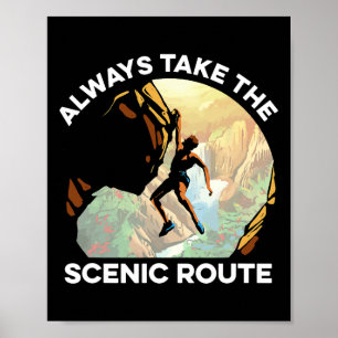 Camping Climbing Adventure Nature Camper Hiker  Poster