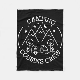 Camping Cousins Crew Family Reunion Road Trip 2025 Fleece Blanket