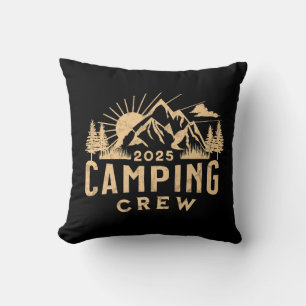 Camping Crew 2025 Camping Lover Camp Throw Pillow