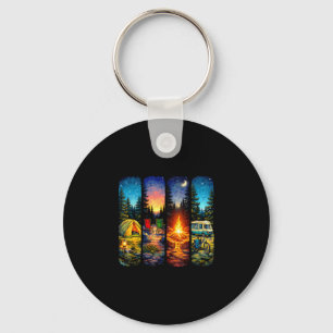 Camping crew camper go outdoor camping hiking keychain