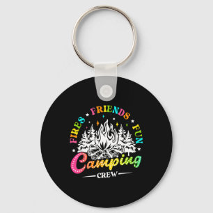 Camping Crew Fires Friends Fun Summer Vibes Camper Keychain