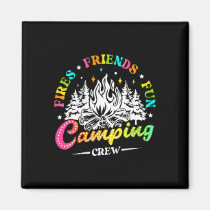 Camping Crew Fires Friends Fun Summer Vibes Camper Magnet