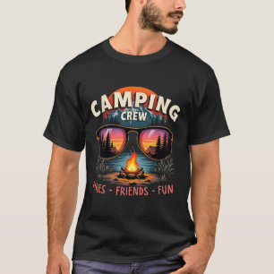 Camping Crew Fires Friends Fun Vacation Summer T-Shirt