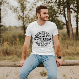 Camping Crew Friends Fires Boissons T-shirt homm