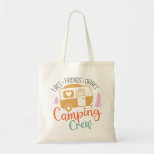 Camping Crew Fries Friends Drinks Tote Bag