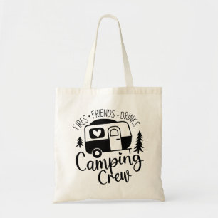 Camping Crew Fries Friends Drinks Tote Bag