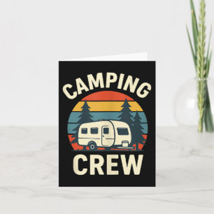 Camping Crew Graphic For Outdoor Adventure Fans Ta Card
