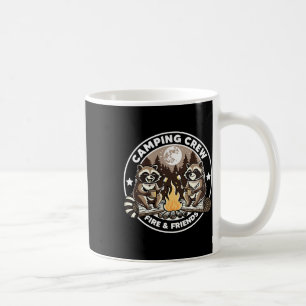 Camping Crew Hike Camping Campfire Raccoons Family Coffee Mug