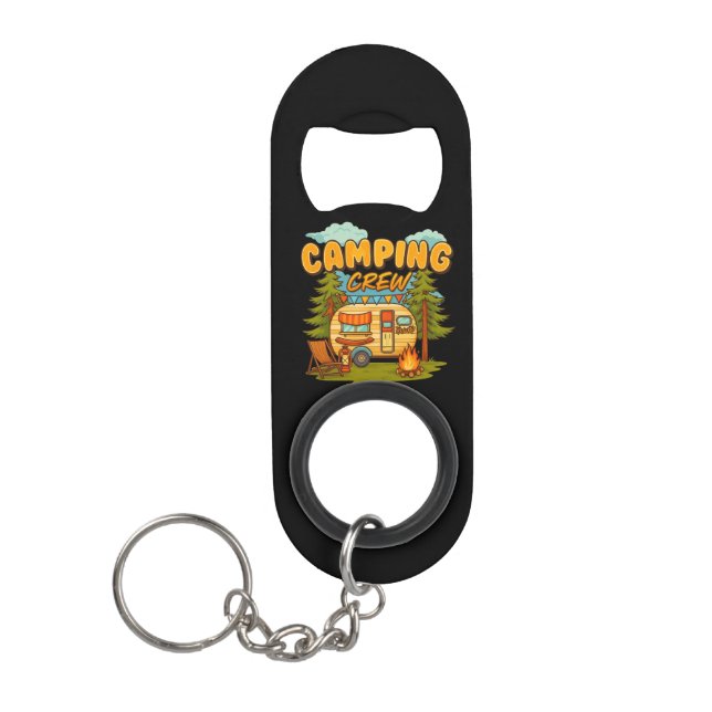 Camping Crew Keychain Bottle Opener (Front)