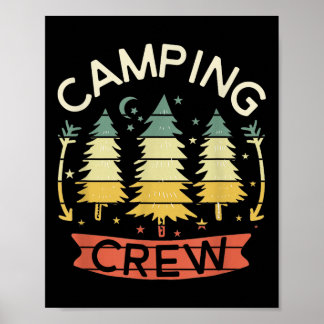 Camping Crew Shirt Kids Family Camping Shirts Matc Poster