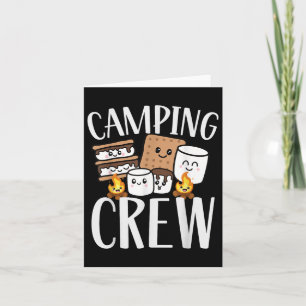 Camping Crew Smore Campfire Group Squad Team Kids  Card