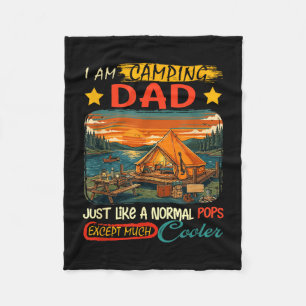 Camping dad definition much cooler father's day fleece blanket