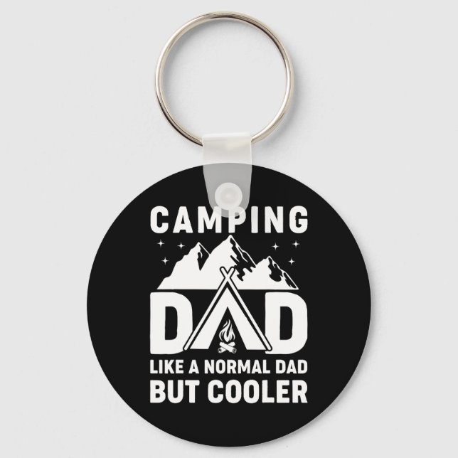 Camping Dad Funny Camper Fathers Day Adventure Dad Keychain (Front)
