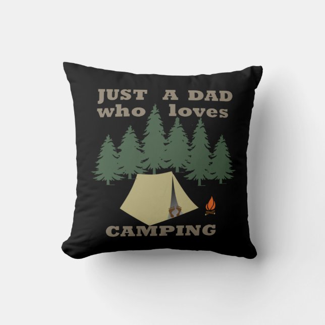 Camping Dad gifts Throw Pillow (Front)