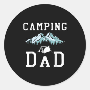 Camping Dad Stargazing Campfire Wanderlust Nature  Classic Round Sticker