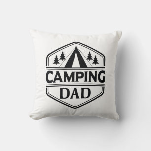 Camping Dad Throw Pillow