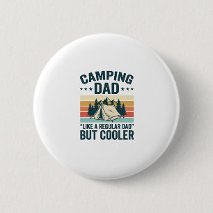 Camping Dad Vintage Retro Outdoor Vector Shirt Des 2 Inch Round Button