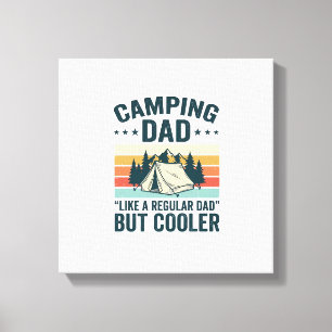 Camping Dad Vintage Retro Outdoor Vector Shirt Des Canvas Print