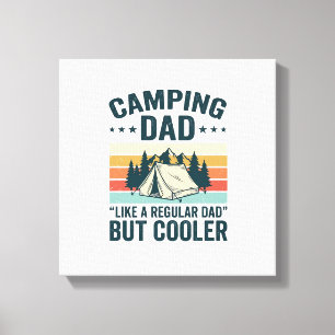 Camping Dad Vintage Retro Outdoor Vector Shirt Des Canvas Print