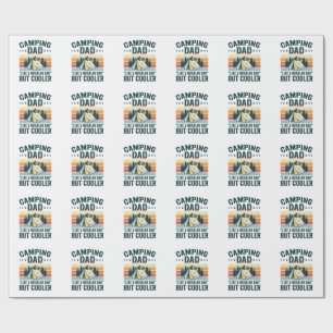 Camping Dad Vintage Retro Outdoor Vector Shirt Des Wrapping Paper