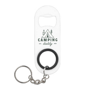 Camping daddy dad camper father funny keychain bottle opener