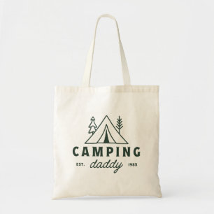 Camping daddy dad forest camper funny father tote bag