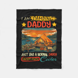 Camping daddy definition much cooler father's day fleece blanket