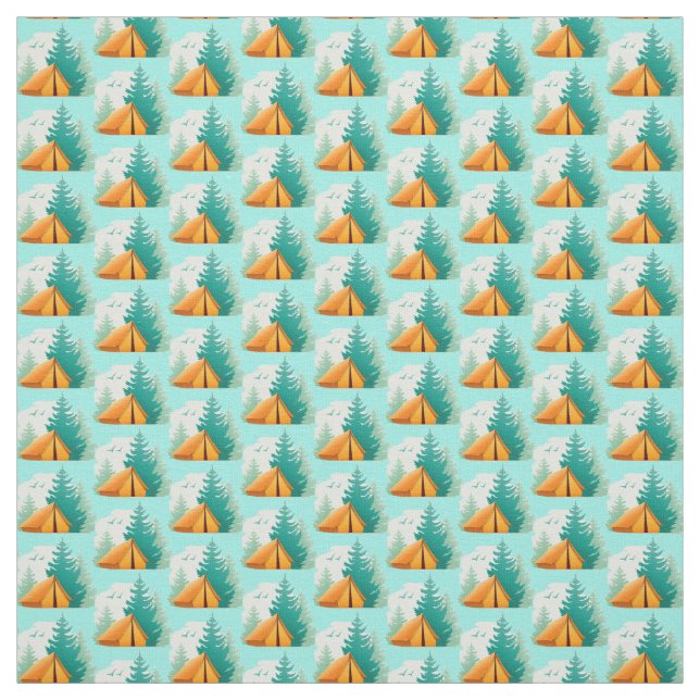 Camping Design Fabric (Swatch)