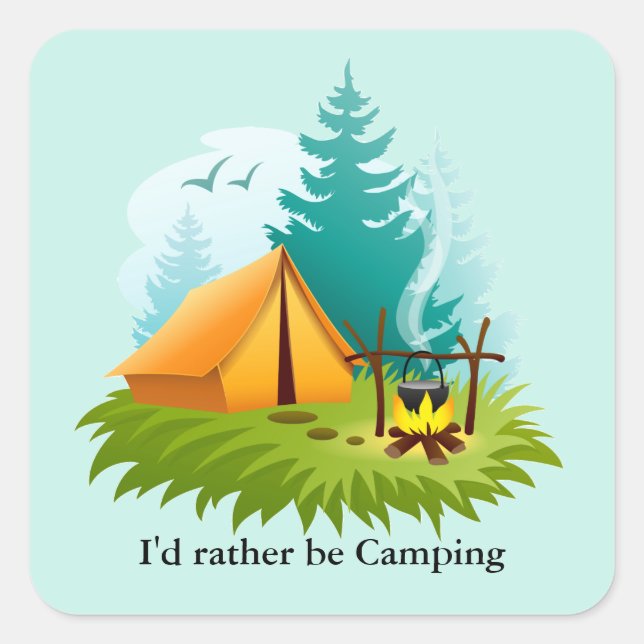 Camping Design Sticker (Devant)