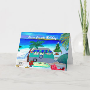 Camping en courant d'air par cartes de Noël de pla