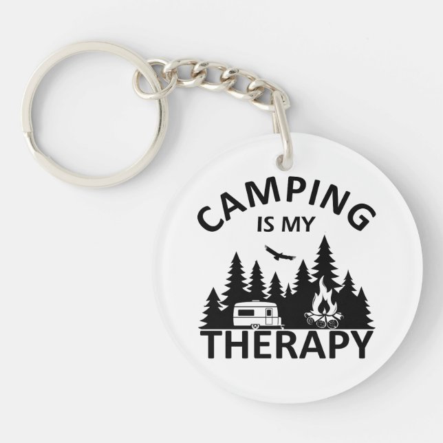 Camping est ma thérapie drôle slogan de camper (Devant)