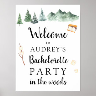Camping extérieur Bachelorette Affiche de bienvenu