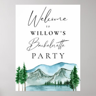 Camping extérieur Bachelorette Affiche de bienvenu