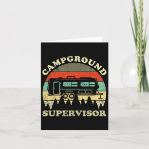 Camping Family Campground Supervisor Husband Wife Card