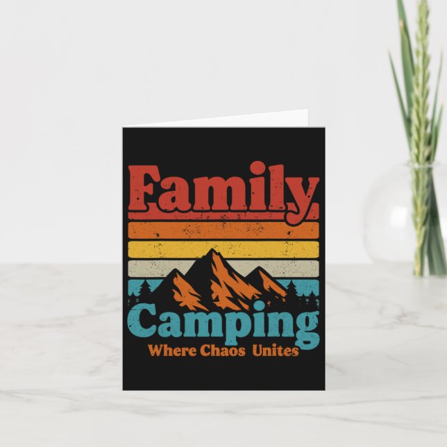 Camping Family Camping Chaos Unites Happy Camper C Card (Front)