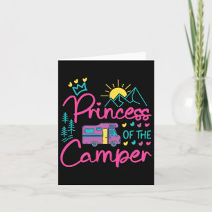 Camping Family Girl Campervan Motorhome Princess C Card