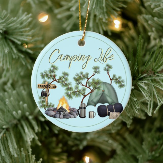 Camping Family Life Ornament for the Tree (Tree)