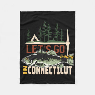 Camping Fishing In Connecticut - Nature Connecticu Fleece Blanket