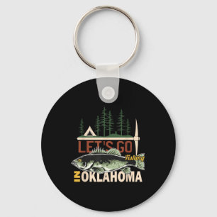 Camping Fishing In Oklahoma - Nature Oklahoma Fish Keychain