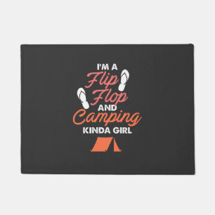 Camping - Flip Flop And Camping Kinda Girl Doormat